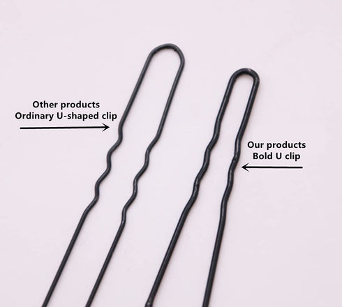 U Shaped Bun Wedding Bridal Hair Pins, Black, 120 Pcs