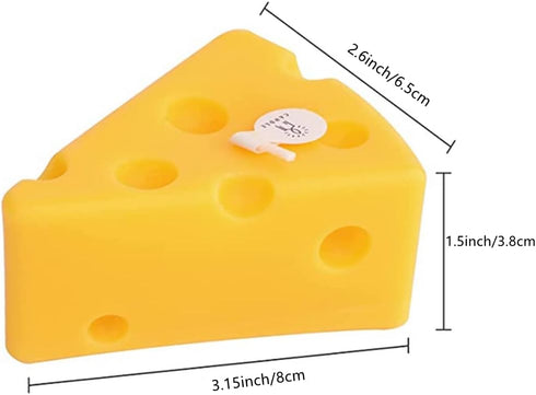 Xshelley 2 Pack Cheese Shaped Candles with Relaxing Fragrance, Aroma Soy Wax Decorative Candle for Stress Relief