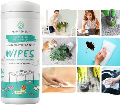 Hydrogen Peroxide Cleaning Wipes, All Purpose Cleaner and Stain Remover, Multipurpose for Kitchen, Bathroom, 3 Pack