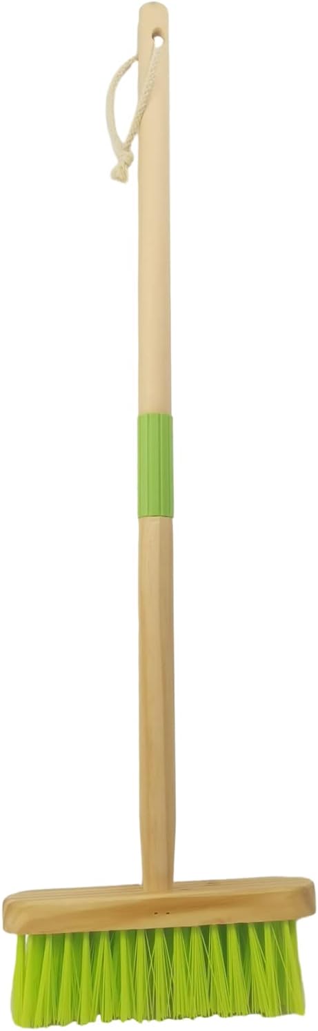 Kids Broom with Wooden Handle, Small Broom for Housekeeping Cleaning
