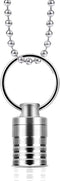 Micro Pill Holder with Keychain Necklace, Opret Titanium Waterproof Pill Container for Travel
