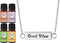 Wild Essentials Good Vibes Essential Oil Diffuser Bar Necklace Gift Set Aromatherapy