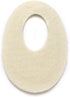 YJ9-7066, 1/8" (25 Pack) Dr. Jill's Foot Pads, Latex Free, Oval Callus Pad Felt Lesion Pad