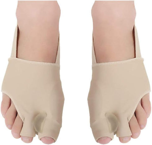 Bunion Straightener Protector Relief Sleeve with Gel, Cushioned Splint, Orthopedic Hallux Valgus Corrector, 2 Pcs (S)