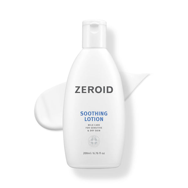 ZEROID Soothing Lotion - Moisturizer for Sensitive Skin, Skin Barrier Repair, 6.76 fl oz (200ml)