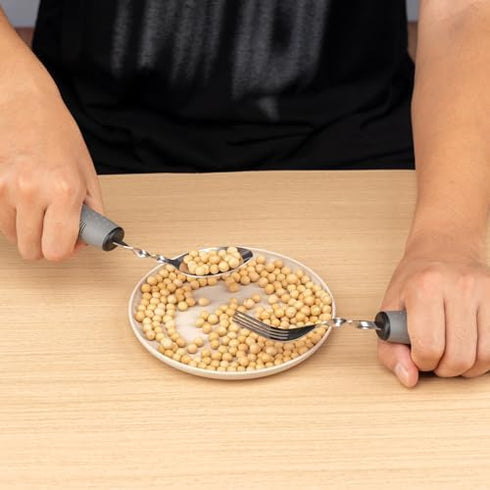 Bendable Adaptive Utensil Set - Arthritis Aid Silverware for Elderly, Parkinson's, Hand Tremors, Easy Grip for Shaking