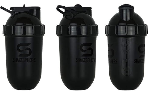 SHAKESPHERE Shaker Bottle - 24oz Leak-Proof Protein Shaker Bottle for Pre Workout, Smoothie and Powder Drink Mixes,