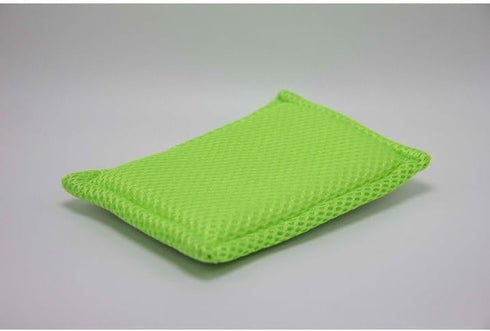 Reusable Sponges for Dishes, 4 Pack Odor Resistant Non-Scratch Microfiber Mesh and Terry Cloth Dishwashing Sponges for