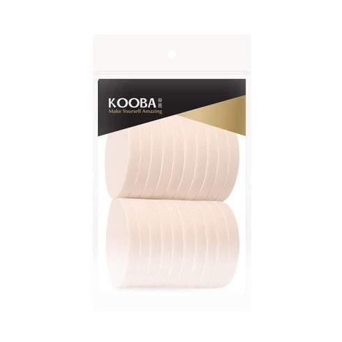 KOOBA 20pcs Makeup Powder Round Sponges, Latex Free Disposable Beauty Blender Foam Applicator for Flawless Foundation