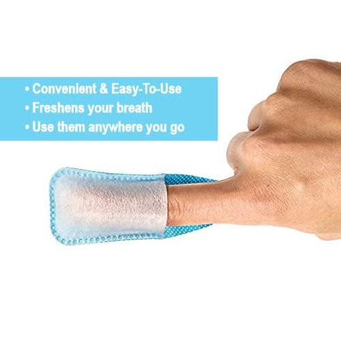 Niusmile Finger Teeth Wipes, 24 Disposable Oral Brush Ups, Portable Pack, Latex Free, Mint Flavor