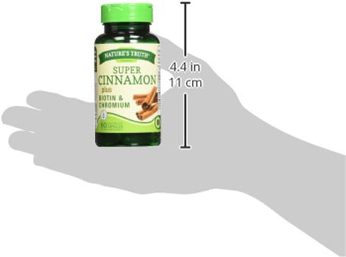 Ceylon Cinnamon Capsules | 2500mg | 60 Count | Vegetarian, Non-GMO, Gluten Free Supplement with Chromium and Biotin
