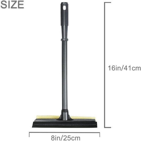 MULING Window Squeegee Cleaning Tool 2 in 1 Window Cleaning Car Squeegee Windshield Cleaning Sponge and Rubber Squeegee,Yellow by MuLing
