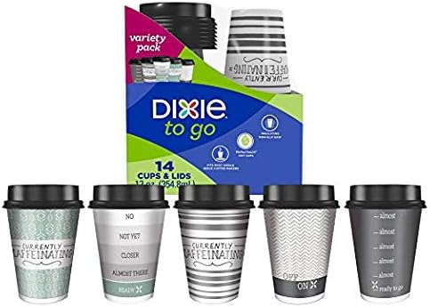 14-Pk. Coffee Cups with Lids | 12-oz