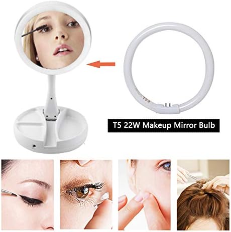 Poweka T5-22W Circular Bulb - 7.25inch Round Mirror Light Bulb Replacement for Makeup Vanity Mirrors