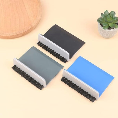 2 Pcs Black Kitchen Sink Squeegee Cleaner and Countertop Brush Wiper for Vegetable Cleaning, Home Tool Accessories