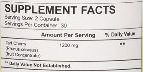 Tart Cherry Vegetable Capsules, 60 Count