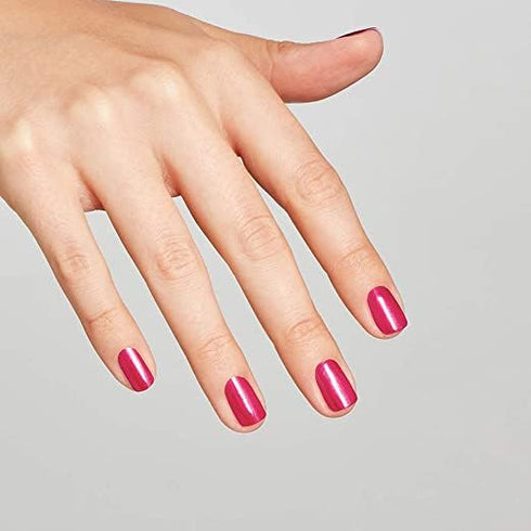 OPI Nail Lacquer Nail Polish | Dark Pink Shimmer Opaque, Chip Resistant, Vegan, Fast Drying, Streak Free