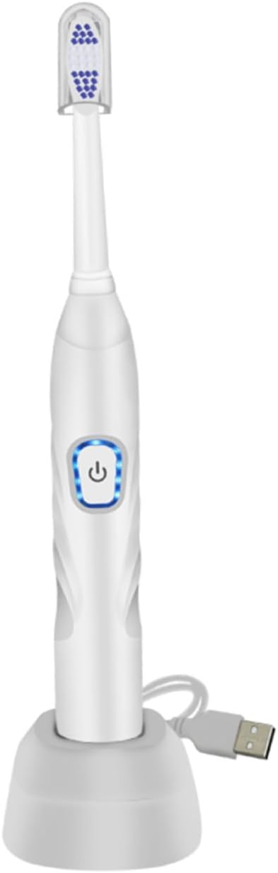 S Electric Toothbrush Vibration Toothbrush USB Rechargeable for Home Use White Set