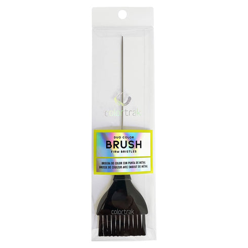 Colortrak Duo Color Brush, Black - Ideal for Sectioning, Ergonomic Grip, Easy to Clean, Firm Straight Bristles