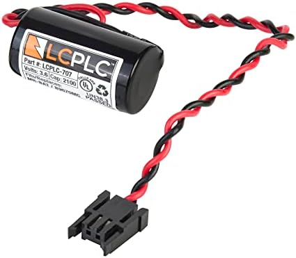 LCPLC -707 Replacement Battery - Mitsubishi B9670MC, A6BAT-MRBAT, MR-JBAT - 3.6V, 2100mAh Non-Rechargeable