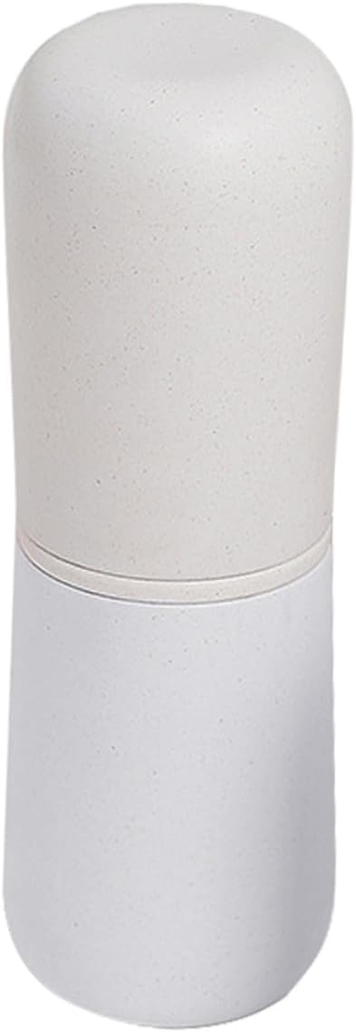 Abaodam Travel Toothbrush Cup Mouthwash Cup Set Toothpaste Storage Box Gray Compact