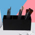 Weiai Black Acrylic Makeup Brush Holder Organizer, 3 Slot Cosmetics Brushes Storage Solution