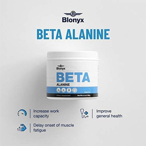 Beta-Alanine Supplement, Enhances Muscular Endurance & Work Capacity, 6g Daily Dose, 30-Day Supply