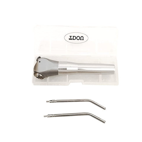 2PCS Dental Air Water Spray Syringe, Triple 3 Way with 2 Nozzles Tips, Metal Handle + 4Pcs Alloy Nozzles