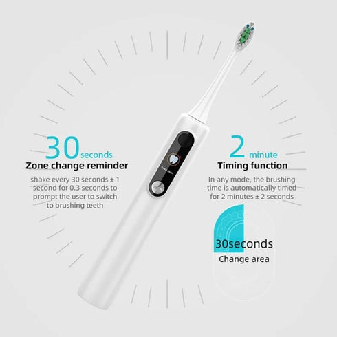 NB-1 Toothbrush,5 5 LCD Screen Electirc Modes intensities & DIY Mode,Rechargeable Sonic Electric Power Toothbrush