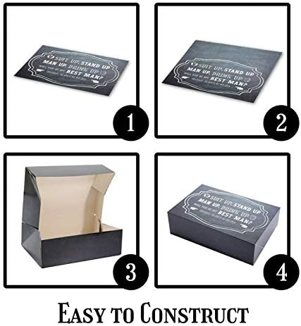Pop Fizz Designs Proposal Gift Box – Chalkboard Style | Groomsman or Best Man Proposal Gift Idea