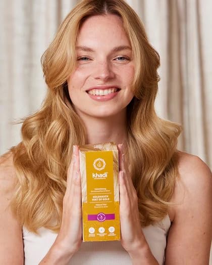 khadi HINT OF GOLD Natural Hair Color, 100% Herbal & Natural, 3.5 oz, Shiny Golden Shimmer