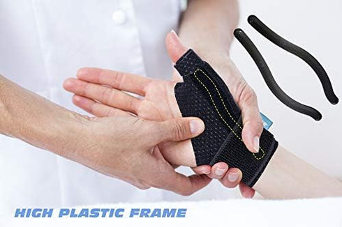 Compression Reversible Thumb & Wrist Stabilizer Splint - Improved Version for BlackBerry Thumb, Pain Relief, L-XL