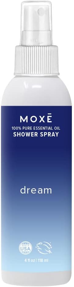 MOXE Shower Mist, Spa Steam Spray with Natural Essential Oils for Tension Relief (Dream, 4 Fl Oz)