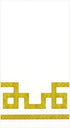 Packs 15 Caspari Rive Gauche Paper Guest Towel Napkins in Gold & White - Two
