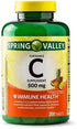 Spring Valley - Vitamin C Multiple Fruit Flavors 500 mg, 200 Chewable Tablets (2 Pack)