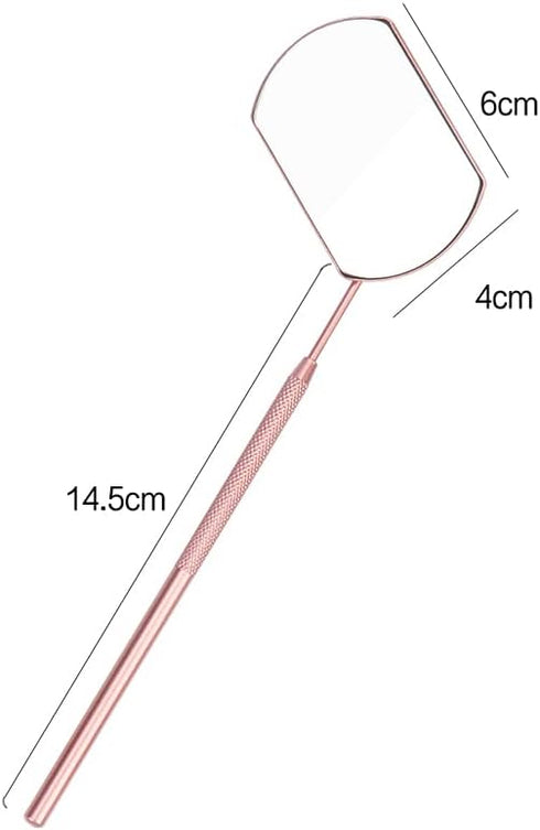 Lash Mirror for Eyelash Extensions - Stainless Steel Makeup Tool for False Lashes & Adhesives - Professional Supplies