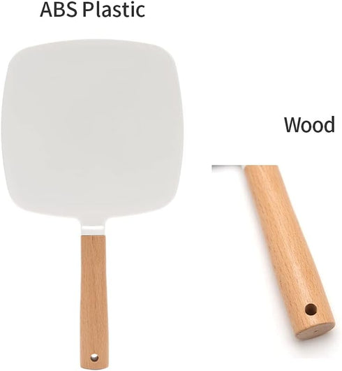YEAKE Hand Held Mirror with Handle for Makeup, Small Cute Wood Hand Mirror for Shaving, Portable Travel Vanity