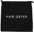 Jerdon 12” x 12” Black Hair Dryer Bag with Drawstring