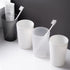 Namzi 4 Cup,2.36 2.36 4.5inch Grey Frosted Mouthwash Cups Pcs,Simple Design Toothbrush * *