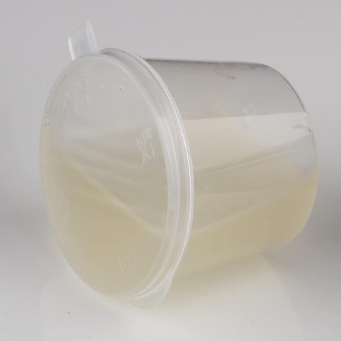 WARMBUY 1-Ounce Plastic Disposable Cups with Attached Lids for Sauces, 100 Counts