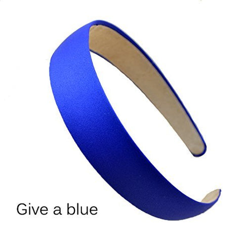 LONEEDY 6 Hard Headbands, 1 Inch Wide Non-slip Ribbon Hairband for Women, 6 Black + 1 Blue