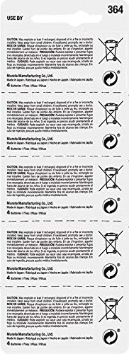 Murata 364 SR621SW 1.55V (20 Battery Silver Oxide Watch Button Cell Batteries)