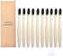 UCCKEYI 40-Pack 7in Black Bamboo Toothbrushes, Medium Bristles, Eco-Friendly & Biodegradable for Adults, Travel