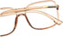 Shiratori Woman's New Retro Blue Light Blocking Glasses, Big Frame Nerd Eyeglasses (Brown)