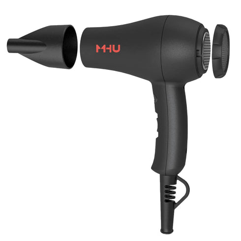 Mini Travel Hair Dryer, 1000 Watts, Compact Size, Black, for RV & Pouring Art with Concentrator