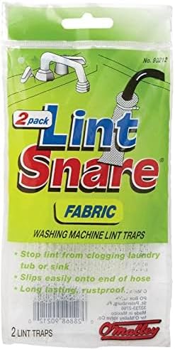O'Malley Lot of 12 Lint Snare Fabric Washing Machine Traps with Ties (6 Packs of 2)