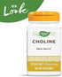 Nature's Way Choline 500 mg, 100 Tablets, Pack of 2 for Health Supplement