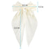 Silky Satin Hair Bows, 2Pcs Big Oversized Hair Bows for Women, White and Black