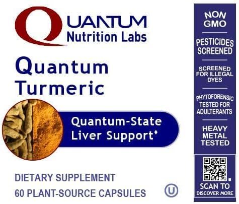 QNL Quantum Turmeric - Organic Turmeric Capsules for Digestive & Liver Support, Vegan Curcumin Supplement