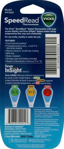 V912US 1 Count (Pack 1) Vicks SpeedRead Digital Thermometer